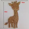 Boyanabilir Ahşap Zürafa Figürü 18x10 cm