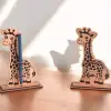Boyanabilir Ahşap Zürafa Figürü 18x10 cm