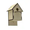 Boyanabilir Ham MDF Ahşap Kuş Evi Maketi (3mm)