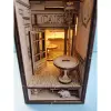 Cafe Temalı Book Nook Kitap Tutucu - DIY Minyatür Kahve Dükkanı Maket Kit