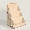Card-Tier 3 Katlı Ahşap MDF Hediye Kartı ve Tebrik Kartı Standı