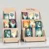 Card-Tier 3 Katlı Ahşap MDF Hediye Kartı ve Tebrik Kartı Standı