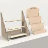 Card-Tier 3 Katlı Ahşap MDF Hediye Kartı ve Tebrik Kartı Standı