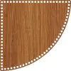Çeyrek Daire Ahşap MDF Sepet Tabanı 20x20 cm (Seçilebilir Delik Çapı)