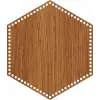 Altıgen Ahşap MDF Sepet Tabanı 22x25 cm (Seçilebilir Delik Çapı)