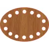 Elips Ahşap MDF Sepet Tabanı 10x7 cm (Delik Çapı 8 mm)