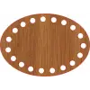 Elips Ahşap MDF Sepet Tabanı 13x9 cm (Delik Çapı 8 mm)