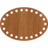 Elips Ahşap MDF Sepet Tabanı 15x10 cm (Delik Çapı 8 mm)