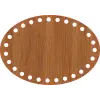 Elips Ahşap MDF Sepet Tabanı 18x13 cm (Delik Çapı 8 mm)