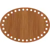 Elips Ahşap MDF Sepet Tabanı 20x14 cm (Delik Çapı 8 mm)