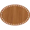 Elips Ahşap MDF Sepet Tabanı 26x18 cm (Delik Çapı 8 mm)