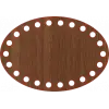 Elips Ahşap MDF Sepet Tabanları (Ölçü Seçilebilir)