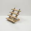 Giga-Step 4 Katlı Ahşap MDF Teşhir Standı (Büyük Boy)