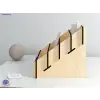 Grand-Stage Ahşap MDF 4 Katlı Teşhir Standı 26x26x26 cm