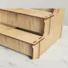 Hexa-Step 4 Raflı Ahşap MDF Teşhir Vitrin Standı Serisi (6 Farklı Ölçü)