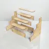 Hexa-Step 4 Raflı Ahşap MDF Teşhir Vitrin Standı Serisi (6 Farklı Ölçü)