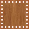 Kare Ahşap MDF Sepet Tabanı 13x13 cm (Delik Çapı 8 mm)