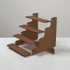 Mega-Step 4 Raflı Ahşap MDF Teşhir Standı 30x30x30 cm