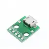 Micro USB Dişi DIP Adaptör Modülü - 5 Pinli Breakout Kartı - Prototipleme Dönüştürücü