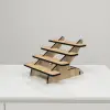 Nano-Step 4 Katlı Ahşap MDF Teşhir Standı (En Küçük Boy)