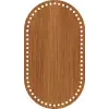 Oval Ahşap MDF Sepet Tabanı 25x14 cm (Delik Çapı 5 mm)