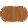 Oval Ahşap MDF Sepet Tabanı 30x18 cm (Delik Çapı 5 mm)