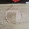 Pleksi Uzun Kulplu Daire Anahtarlık Baskısız Ölçü Seçimli