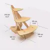 Round-Step Ahşap MDF Yuvarlak Teşhir Standı Serisi (2-3-4 Katlı)