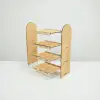 Slim-Step 4 Katlı Ahşap MDF Dikey Teşhir Standı 20x12x38 cm