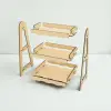 Vario-Mod 3 Katlı Ahşap MDF Modüler Teşhir Standı 26x38 cm