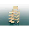Verto-Stage XL Ahşap MDF 4 Katlı Teşhir Standı 60 cm