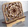 Yıldız Mandala Desenli Ahşap Tablet Standı (3mm MDF)