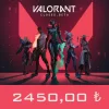 VALORANT Gift Card 2450 TRY - Riot Key - TURKEY