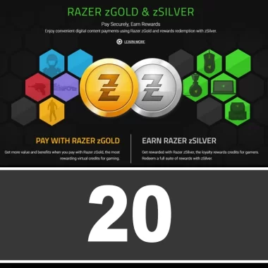 Razer Gold Gift Card 20 Usd Key Global