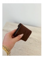 Süet Akardiyon Çıt Çıt Kapamalı Kartlık