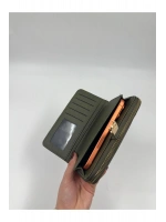 Kadın Telefon Bölmeli Suni Deri Cüzdan