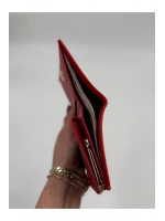 Kadın Kırmızı Klipsli Çıtçıt Kapamalı Cüzdan