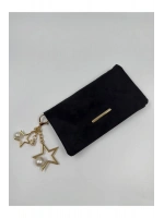 Kadın Süet Zincir Askılı Charm Detaylı Clutch Çanta
