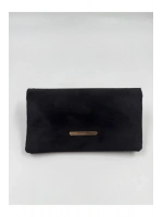 Kadın Süet Zincir Askılı Charm Detaylı Clutch Çanta