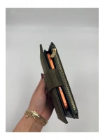 Telefon Bölmeli Süet Büyük Boy Cüzdan