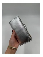 Telefon Bölmeli Parlak Deri Büyük Boy Cüzdan