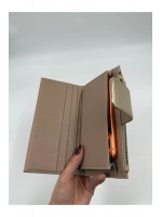 Telefon Bölmeli Parlak Deri Büyük Boy Cüzdan