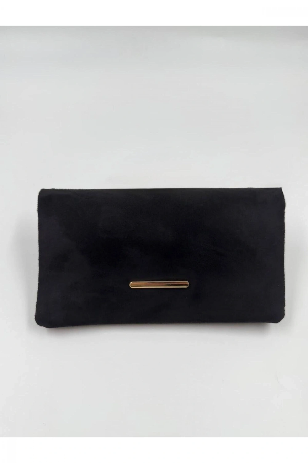 Kadın Süet Zincir Askılı Charm Detaylı Clutch Çanta