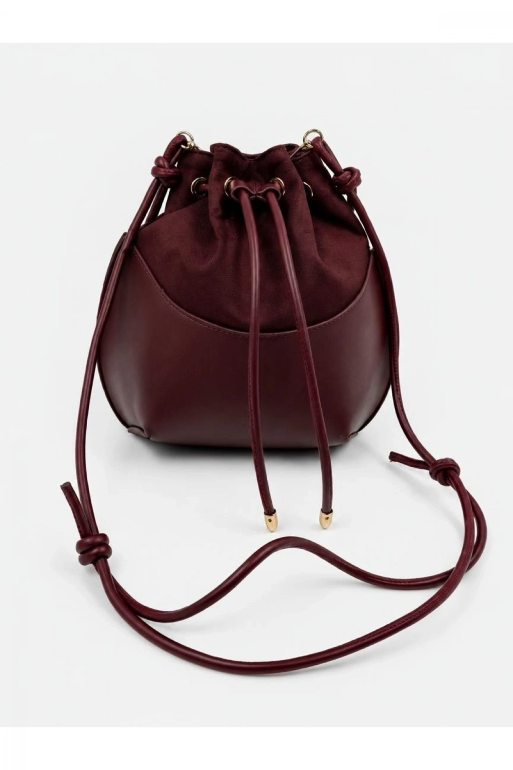 Lucia Model Bordo Ayarlanabilir Düğüm Askılı Bucket Çanta