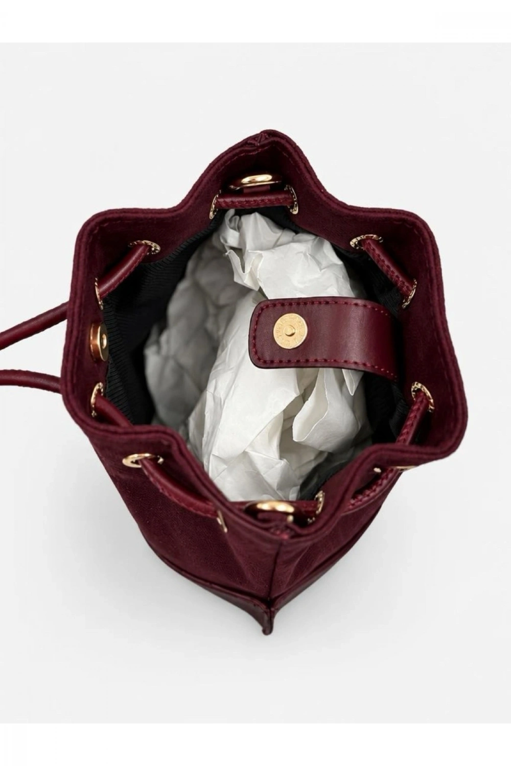 Lucia Model Bordo Ayarlanabilir Düğüm Askılı Bucket Çanta