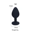 Silikon Taşlı Anal Tıkaç - 8cm Orta Boy