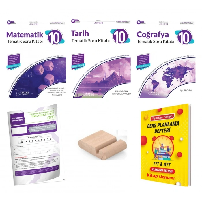 10.Sınıf Matematik Coğrafya Tarih Soru Bankası -Maarif Model 2027+TYT Deneme+Tlf Tutucu+Plan Deft