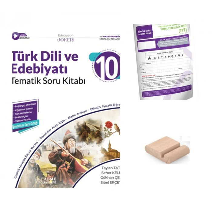 10.Sınıf Edebiyat Tematik Soru Bankası -Maarif Model 2027+TYT Deneme+Telefon Tutucu