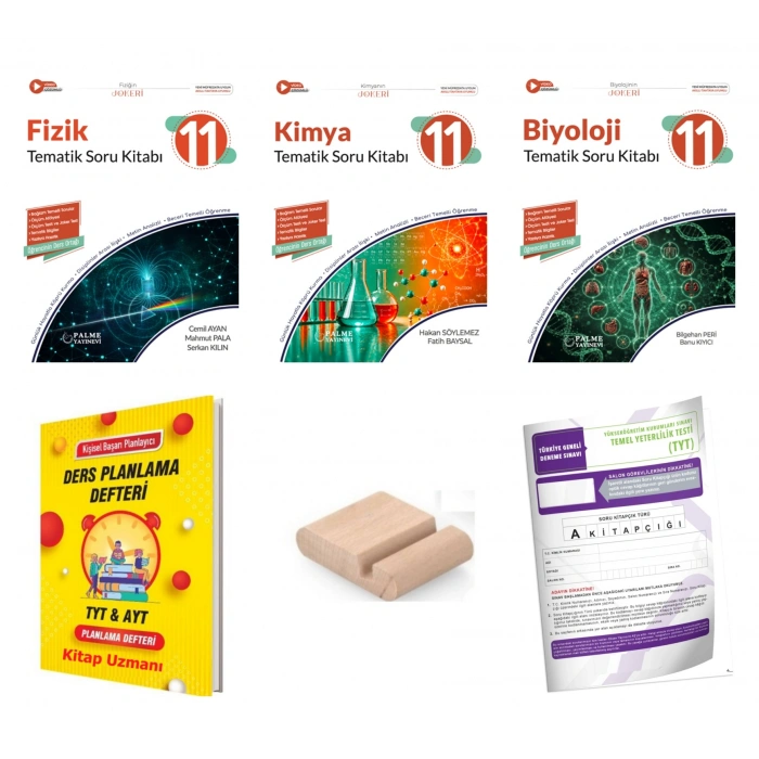 11.Sınıf Kimya Fizik Biyoloji Soru Kitabı-Maarif Model 2027+TYT Deneme+Tlf Tutucu+Plan Defteri