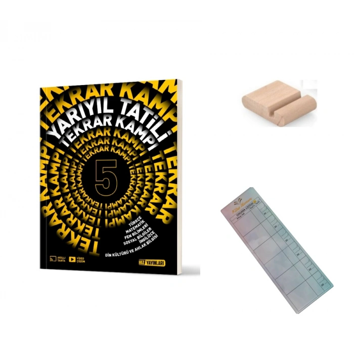 5. Sınıf Yarıyıl Tatili Tekrar Kamp Kitabı 2026 + Telefon Tutucu + Çözüm Ayracı